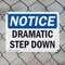 Signmission Dramatic Step Down, 14 in W x Rectangle, Plastic OS-2PACK-NS-P-1014-L-11540 - alternate 8